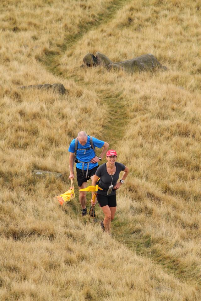 Global Therapies: Lynne helping to flag Shelf Moor fell race