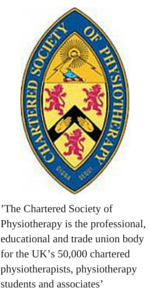 Chartered Physiotherapist Chartered Society of Physiotherapy